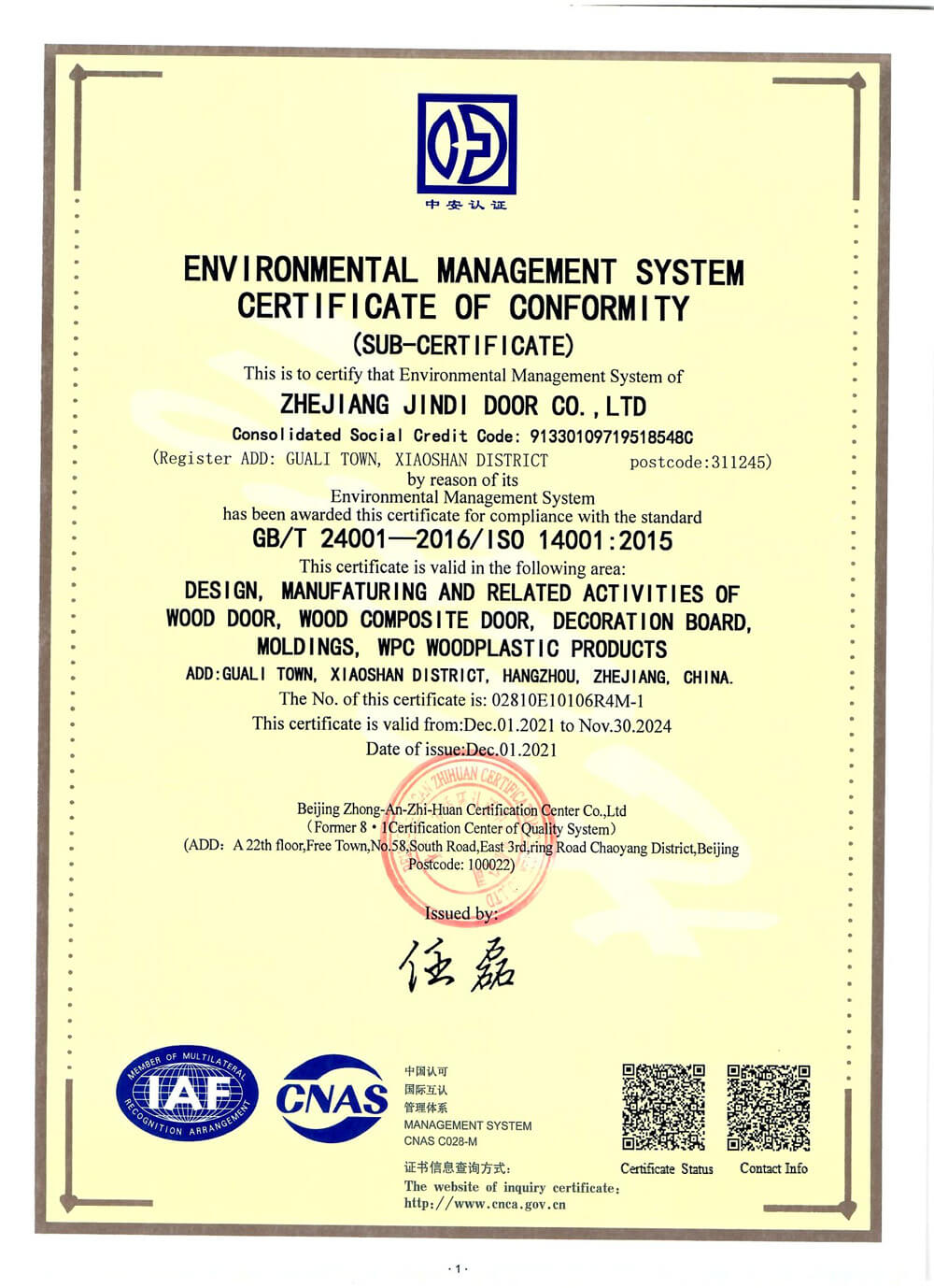 ZHEJIANG JINDI HOLDING GROUP CO.,LTD