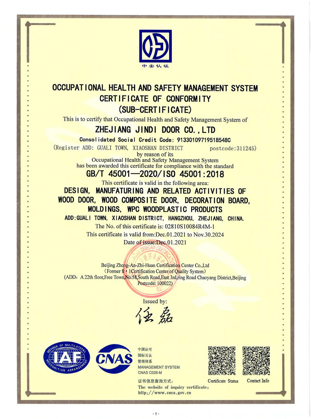 ZHEJIANG JINDI HOLDING GROUP CO.,LTD